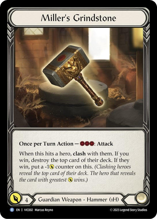 Flesh and Blood TCG | Miller's Grindstone [VIC002] (Heavy Hitters Victor Blitz Deck) | The Nerd Merchant