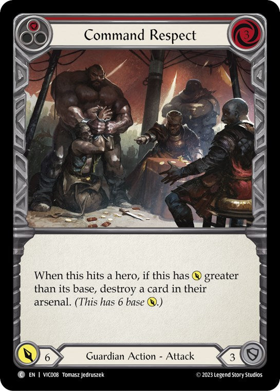 Flesh and Blood TCG | Command Respect (Red) [VIC008] (Heavy Hitters Victor Blitz Deck) | The Nerd Merchant