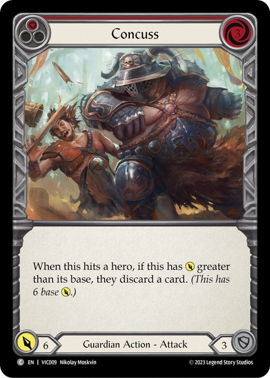 Flesh and Blood TCG | Concuss (Red) [VIC009] (Heavy Hitters Victor Blitz Deck) | The Nerd Merchant