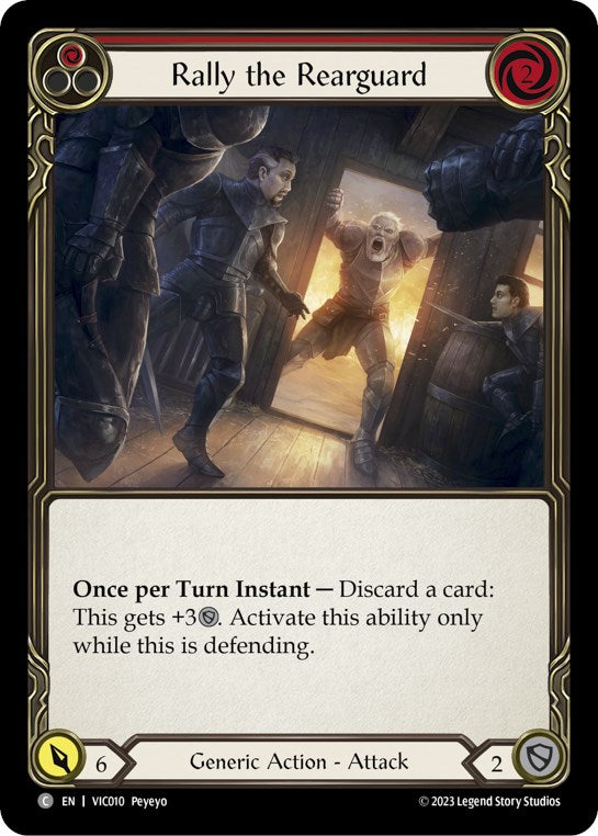 Flesh and Blood TCG | Rally the Rearguard (Red) [VIC010] (Heavy Hitters Victor Blitz Deck) | The Nerd Merchant