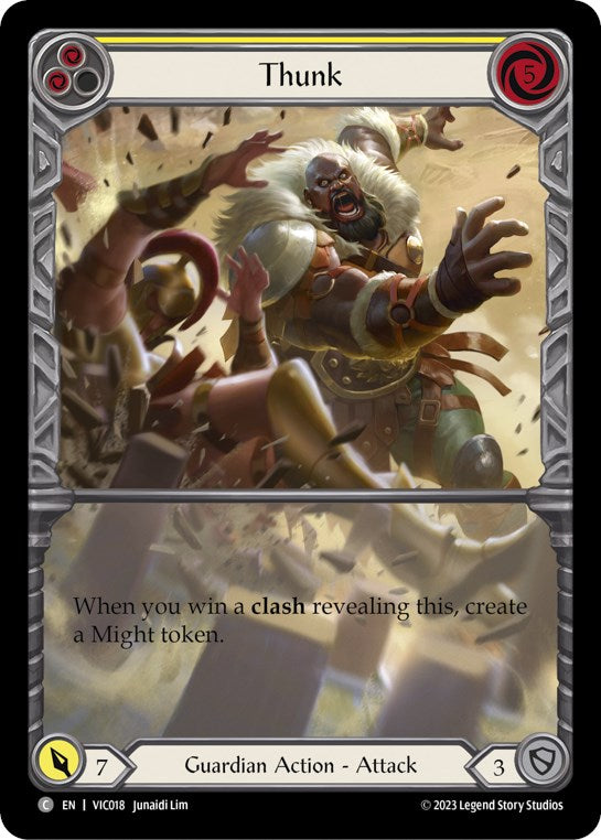 Flesh and Blood TCG | Thunk (Yellow) [VIC018] (Heavy Hitters Victor Blitz Deck) | The Nerd Merchant