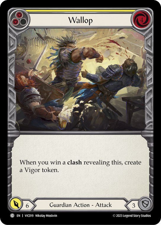 Flesh and Blood TCG | Wallop (Yellow) [VIC019] (Heavy Hitters Victor Blitz Deck) | The Nerd Merchant