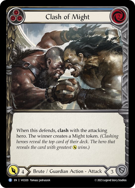 Flesh and Blood TCG | Clash of Might (Blue) [VIC020] (Heavy Hitters Victor Blitz Deck) | The Nerd Merchant