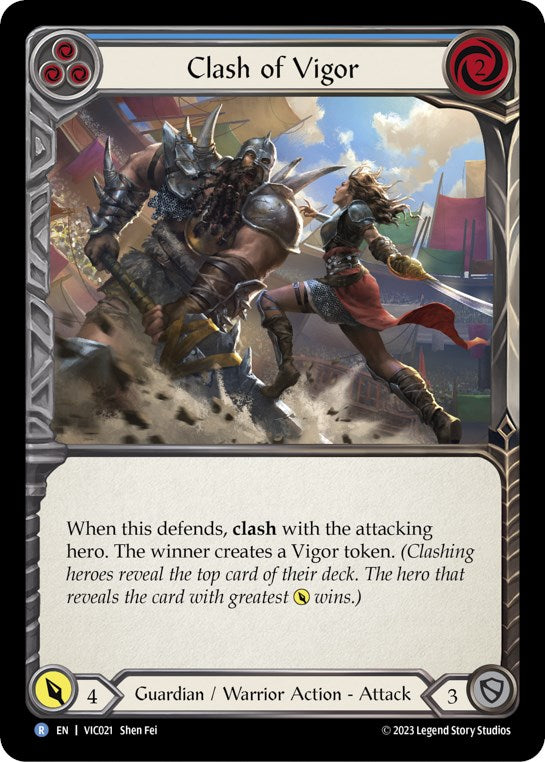 Flesh and Blood TCG | Clash of Vigor (Blue) [VIC021] (Heavy Hitters Victor Blitz Deck) | The Nerd Merchant