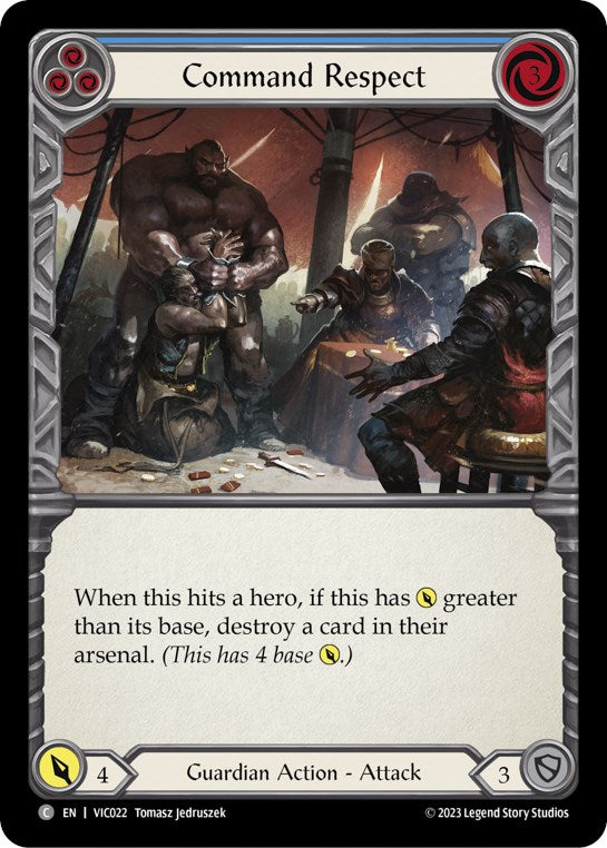 Flesh and Blood TCG | Command Respect (Blue) [VIC022] (Heavy Hitters Victor Blitz Deck) | The Nerd Merchant