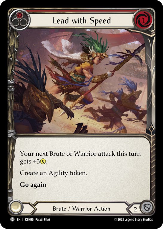 Flesh and Blood TCG | Lead with Speed (Red) [KSI016] (Heavy Hitters Kassai Blitz Deck) | The Nerd Merchant