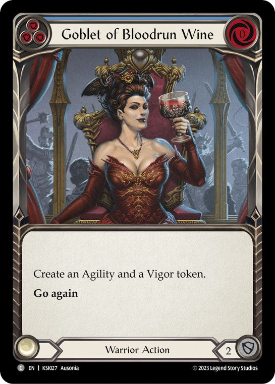 Flesh and Blood TCG | Goblet of Bloodrun Wine (Blue) [KSI027] (Heavy Hitters Kassai Blitz Deck) | The Nerd Merchant