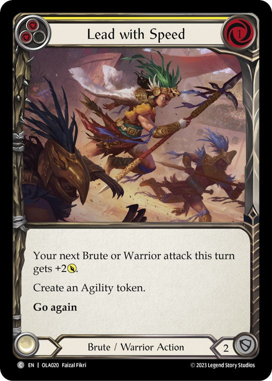 Flesh and Blood TCG | Lead with Speed (Yellow) [OLA020] (Heavy Hitters Olympia Blitz Deck) | The Nerd Merchant