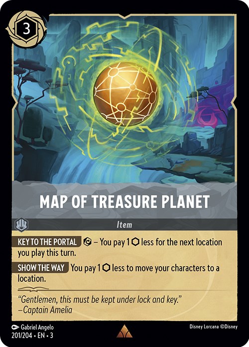 Lorcana | Map of Treasure Planet (201/204) [Into the Inklands] | The Nerd Merchant