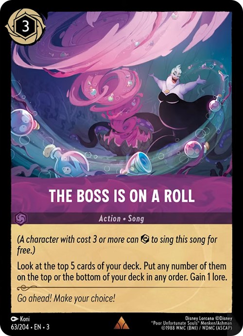Lorcana | The Boss is on a Roll (63/204) [Into the Inklands] | The Nerd Merchant