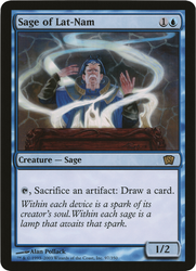 Magic | Sage of Lat-Nam (Oversized) [Eighth Edition Box Topper] | The Nerd Merchant