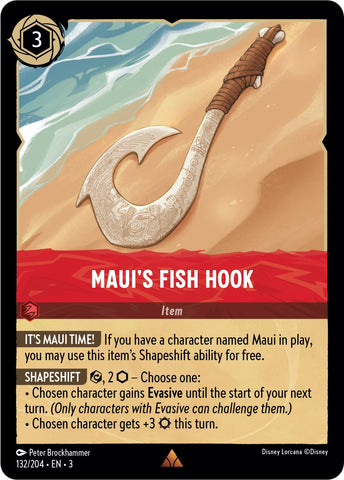 Lorcana | Maui's Fish Hook (132/204) [Into the Inklands] | The Nerd Merchant