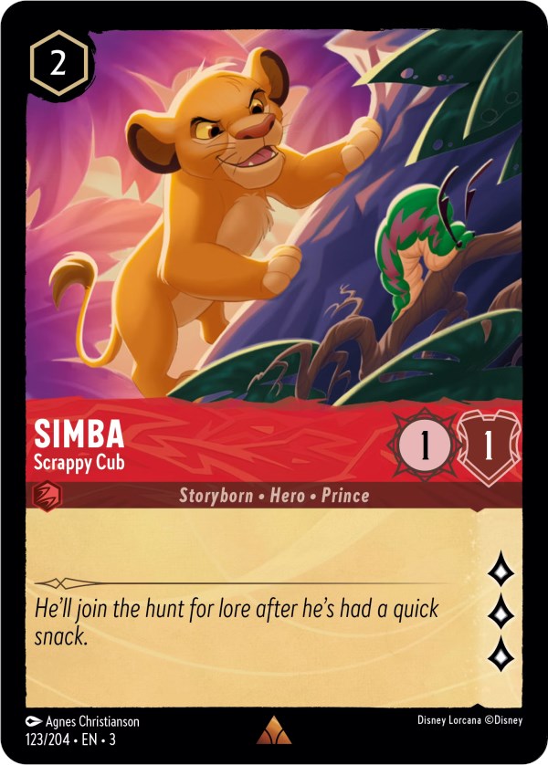 Lorcana | Simba - Scrappy Cub (123/204) [Into the Inklands] | The Nerd Merchant