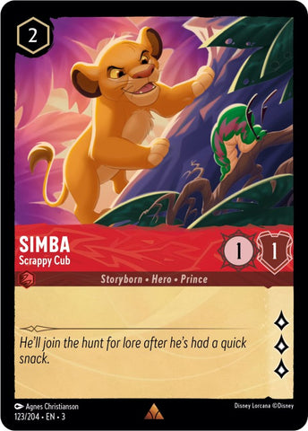 Lorcana | Simba - Scrappy Cub (123/204) [Into the Inklands] | The Nerd Merchant