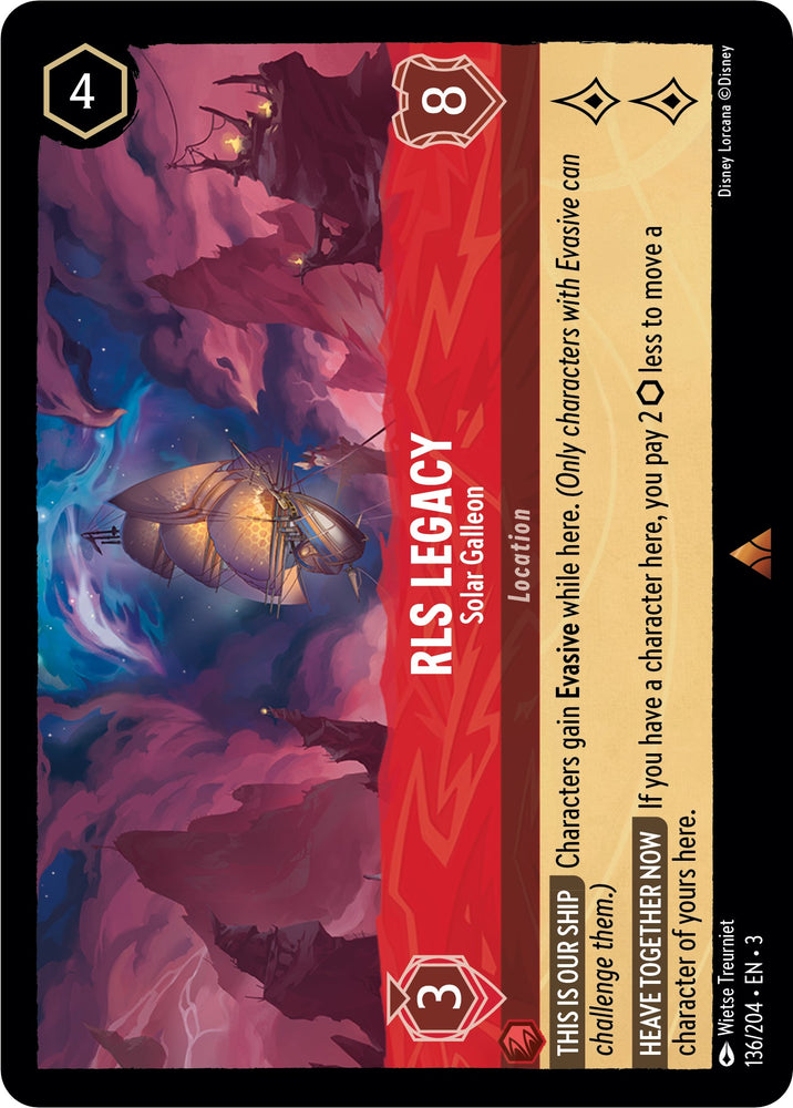 Lorcana | RLS Legacy - Solar Galleon (136/204) [Into the Inklands] | The Nerd Merchant