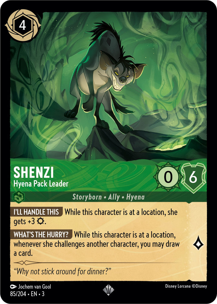 Lorcana | Shenzi - Hyena Pack Leader (85//204) [Into the Inklands] | The Nerd Merchant