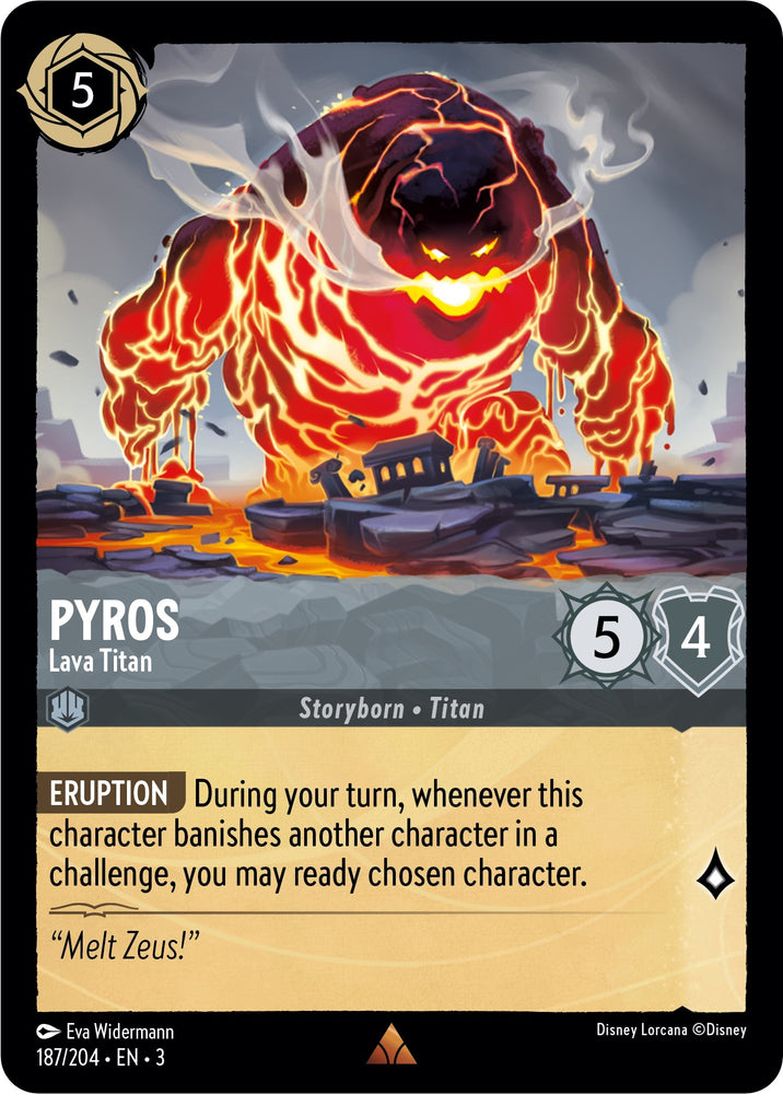 Lorcana | Pyros - Lava Titan (187/204) [Into the Inklands] | The Nerd Merchant
