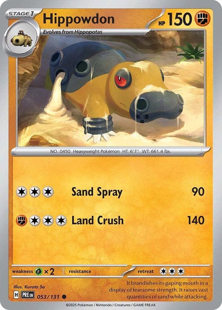 Pokemon | Hippowdon (053/131) [Scarlet & Violet: Prismatic Evolutions] | The Nerd Merchant