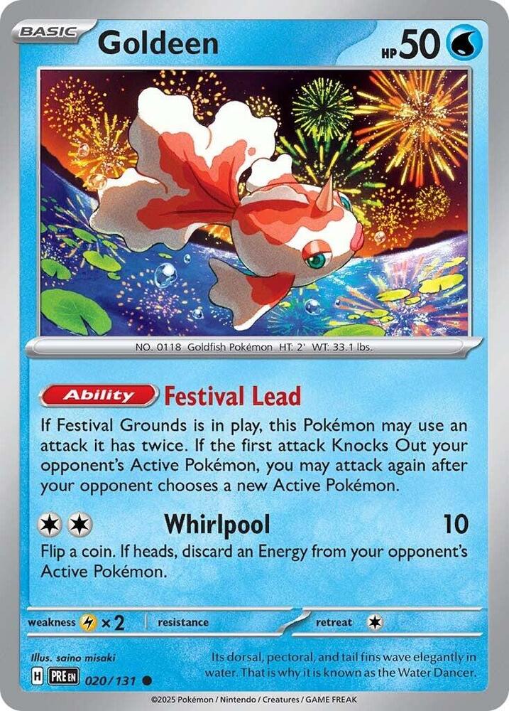 Pokemon | Goldeen (020/131) [Scarlet & Violet: Prismatic Evolutions] | The Nerd Merchant