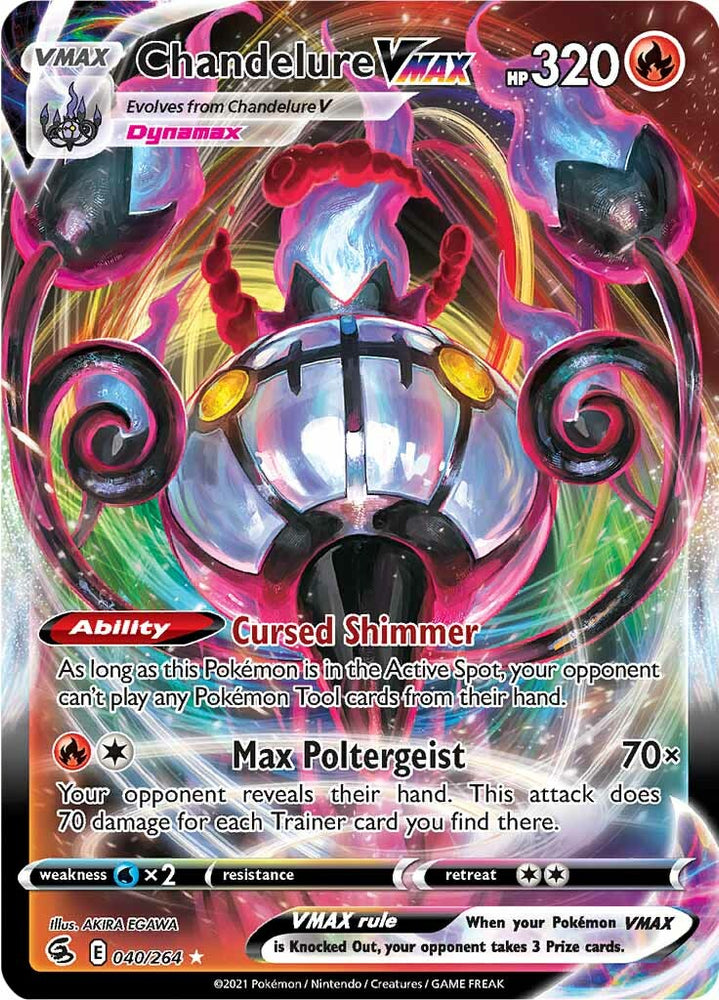 Pokemon | Chandelure VMAX (040/264) [Sword & Shield: Fusion Strike] | The Nerd Merchant