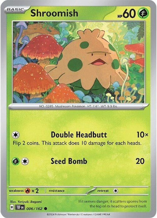 Pokemon | Shroomish (006/162) [Scarlet & Violet: Temporal Forces] | The Nerd Merchant