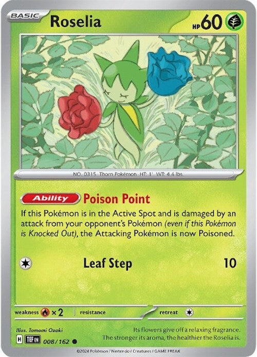 Pokemon | Roselia (008/162) [Scarlet & Violet: Temporal Forces] | The Nerd Merchant