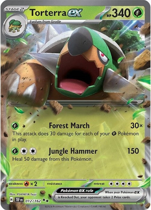 Pokemon | Torterra ex (012/162) [Scarlet & Violet: Temporal Forces] | The Nerd Merchant