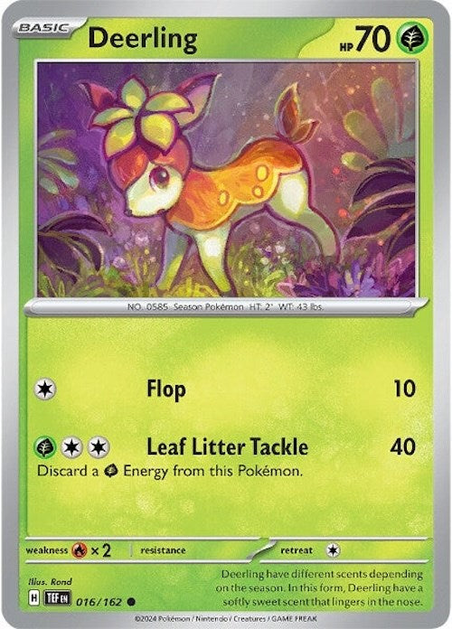 Pokemon | Deerling (016/162) [Scarlet & Violet: Temporal Forces] | The Nerd Merchant