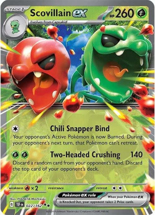 Pokemon | Scovillain ex (022/162) [Scarlet & Violet: Temporal Forces] | The Nerd Merchant
