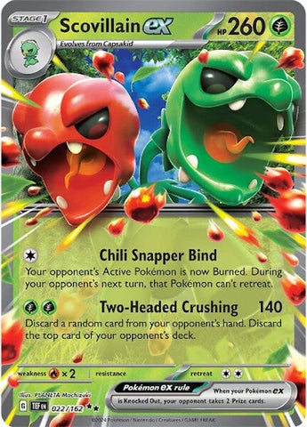 Pokemon | Scovillain ex (022/162) [Scarlet & Violet: Temporal Forces] | The Nerd Merchant