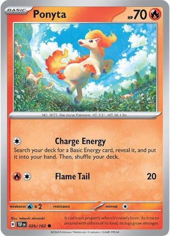 Pokemon | Ponyta (026/162) [Scarlet & Violet: Temporal Forces] | The Nerd Merchant