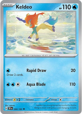 Pokemon | Keldeo (044/162) [Scarlet & Violet: Temporal Forces] | The Nerd Merchant