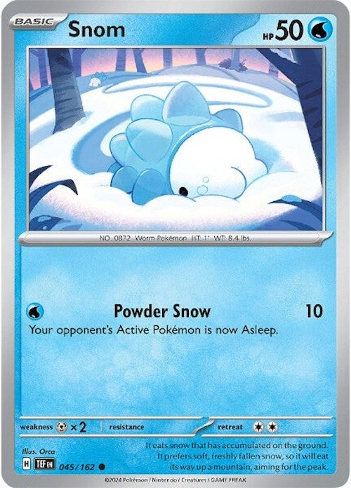 Pokemon | Snom (045/162) [Scarlet & Violet: Temporal Forces] | The Nerd Merchant