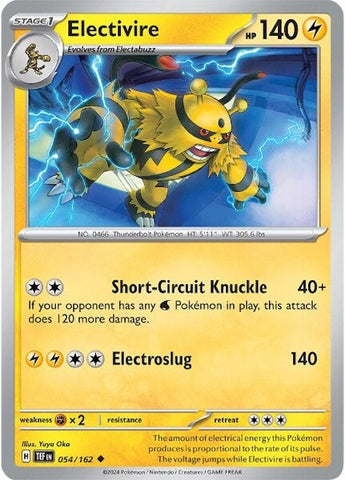 Pokemon | Electivire (054/162) [Scarlet & Violet: Temporal Forces] | The Nerd Merchant