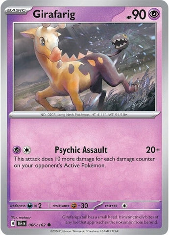 Pokemon | Girafarig (066/162) [Scarlet & Violet: Temporal Forces] | The Nerd Merchant