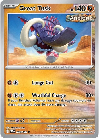 Pokemon | Great Tusk (096/162) [Scarlet & Violet: Temporal Forces] | The Nerd Merchant