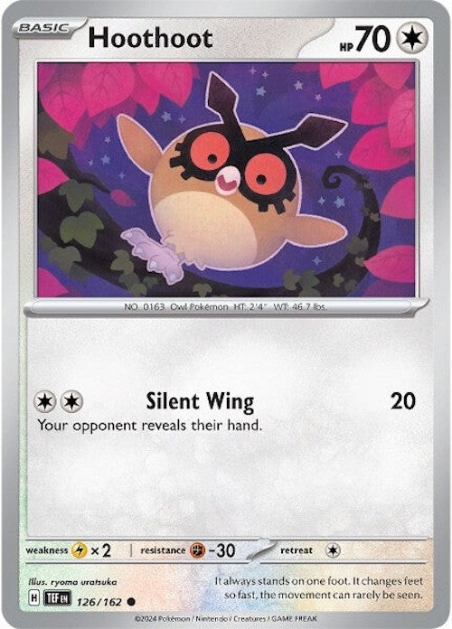 Pokemon | Hoothoot (126/162) [Scarlet & Violet: Temporal Forces] | The Nerd Merchant