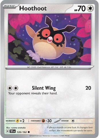 Pokemon | Hoothoot (126/162) [Scarlet & Violet: Temporal Forces] | The Nerd Merchant