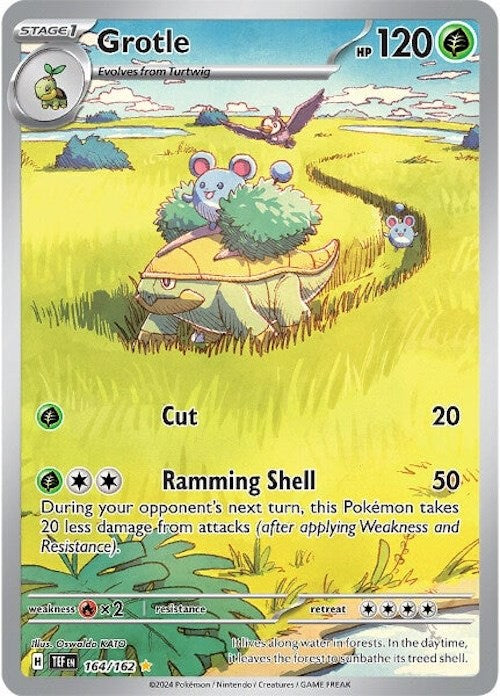 Pokemon | Grotle (164/162) [Scarlet & Violet: Temporal Forces] | The Nerd Merchant