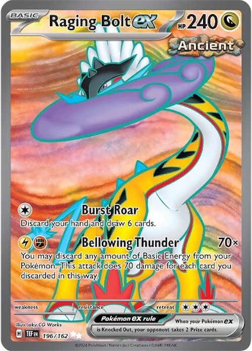 Pokemon | Raging Bolt ex (196/162) [Scarlet & Violet: Temporal Forces] | The Nerd Merchant
