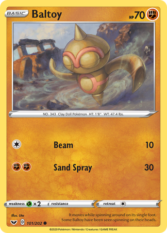 Pokemon | Baltoy (101/202) [Sword & Shield: Base Set] | The Nerd Merchant