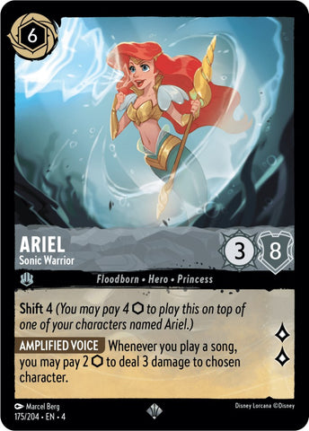 Lorcana | Ariel - Sonic Warrior (175/204) [Ursula's Return] | The Nerd Merchant