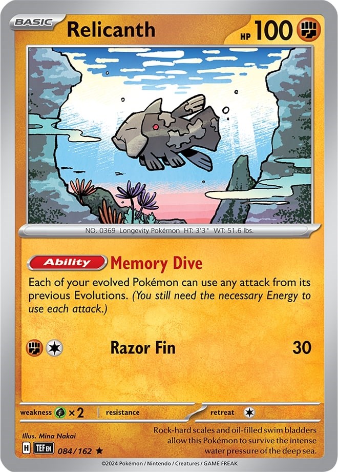 Pokemon | Relicanth (084/162) (Theme Deck Exclusive) [Scarlet & Violet: Temporal Forces] | The Nerd Merchant