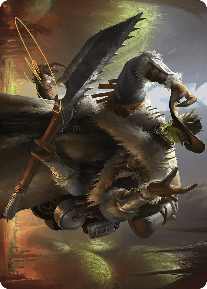 Magic | Hardbristle Bandit Art Card (Gold-Stamped Signature) [Outlaws of Thunder Junction Art Series] | The Nerd Merchant