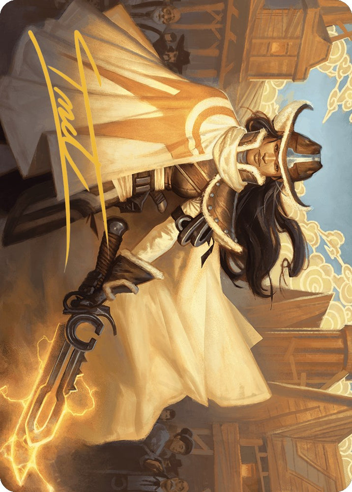 Magic | Omenport Vigilante Art Card (Gold-Stamped Signature) [Outlaws of Thunder Junction Art Series] | The Nerd Merchant