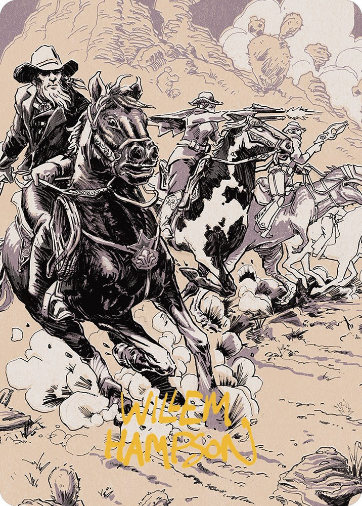 Magic | Overwhelming Forces Art Card (Gold-Stamped Signature) [Outlaws of Thunder Junction Art Series] | The Nerd Merchant