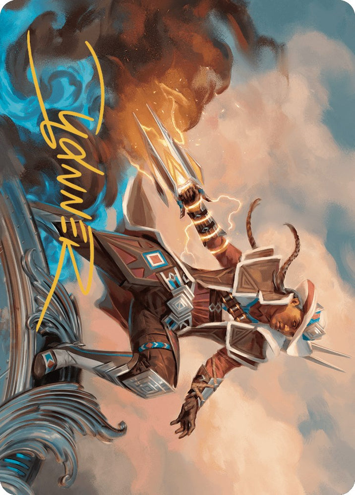 Magic | Annie Flash, the Veteran Art Card (Gold-Stamped Signature) [Outlaws of Thunder Junction Art Series] | The Nerd Merchant