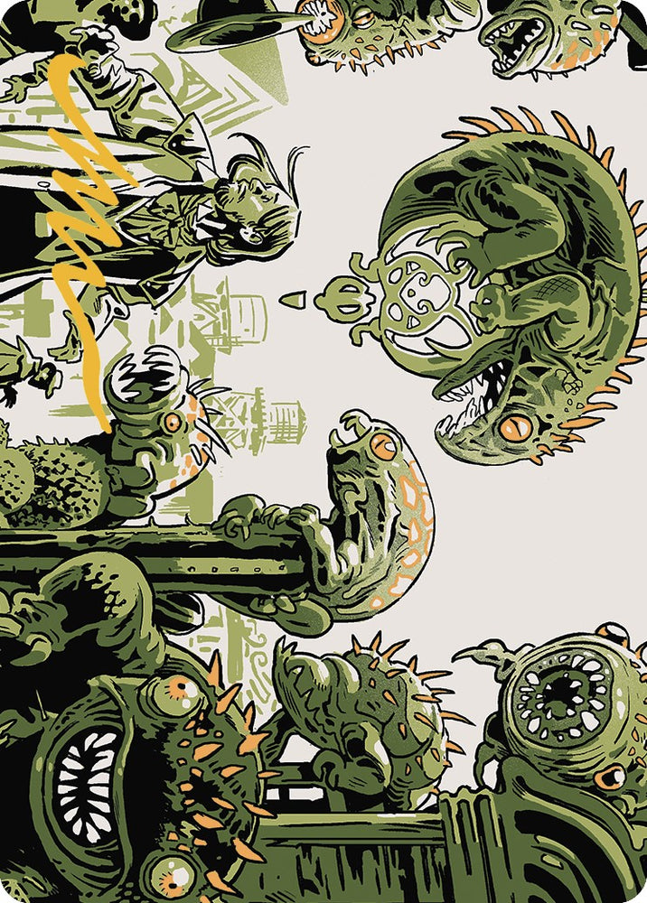 Magic | Pest Infestation Art Card (Gold-Stamped Signature) [Outlaws of Thunder Junction Art Series] | The Nerd Merchant