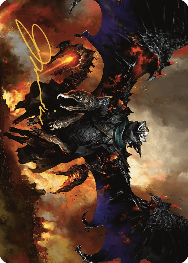 Magic | Akul the Unrepentant Art Card (Gold-Stamped Signature) [Outlaws of Thunder Junction Art Series] | The Nerd Merchant