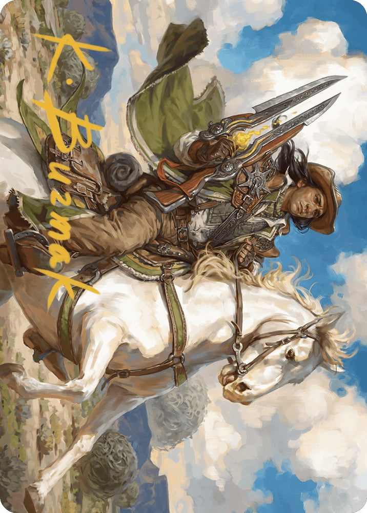 Magic | Wylie Duke, Atiin Hero Art Card (Gold-Stamped Signature) [Outlaws of Thunder Junction Art Series] | The Nerd Merchant
